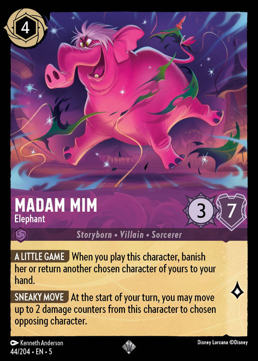 Madam Mim - Elephant - Super Rare Normal Disney Lorcana card from Shimmering Skies