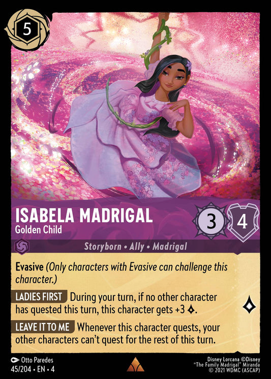 Isabela Madrigal - Golden Child - Rare Normal Disney Lorcana card from Ursula's Return
