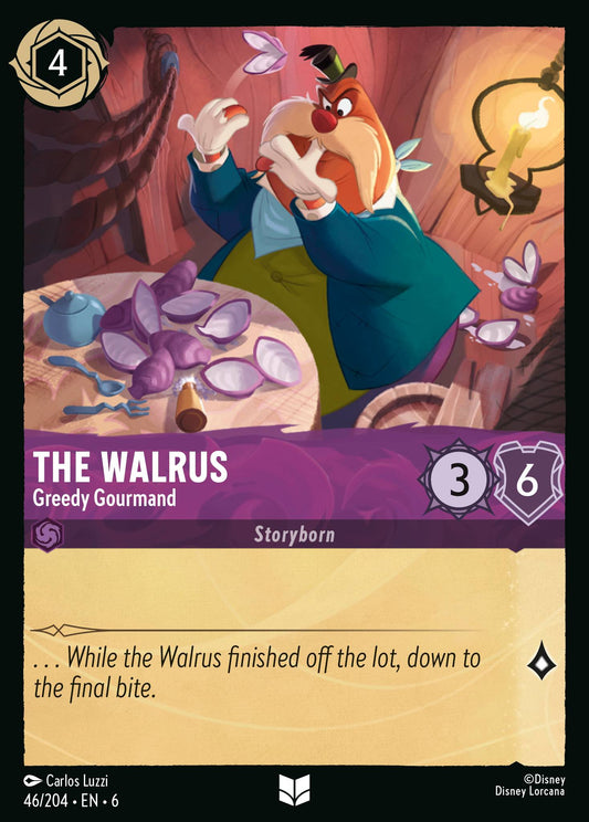 The Walrus - Greedy Gourmand - Uncommon Normal Disney Lorcana card from Azurite Sea