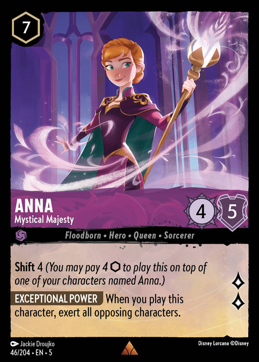 Anna - Mystical Majesty - Rare Normal Disney Lorcana card from Shimmering Skies