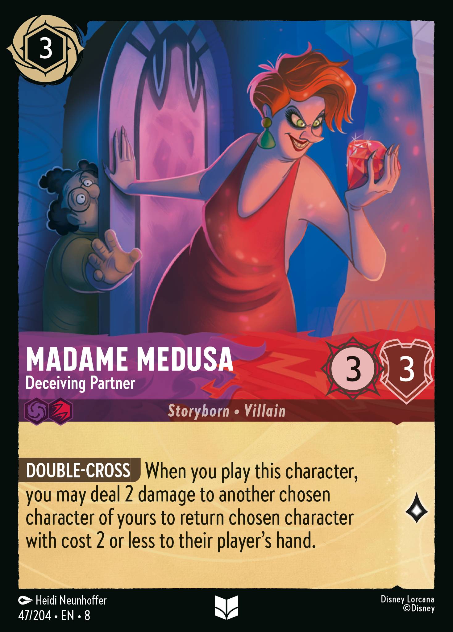 Madame Medusa - Deceiving Partner - Uncommon Normal Disney Lorcana card from The Reign of Jafar