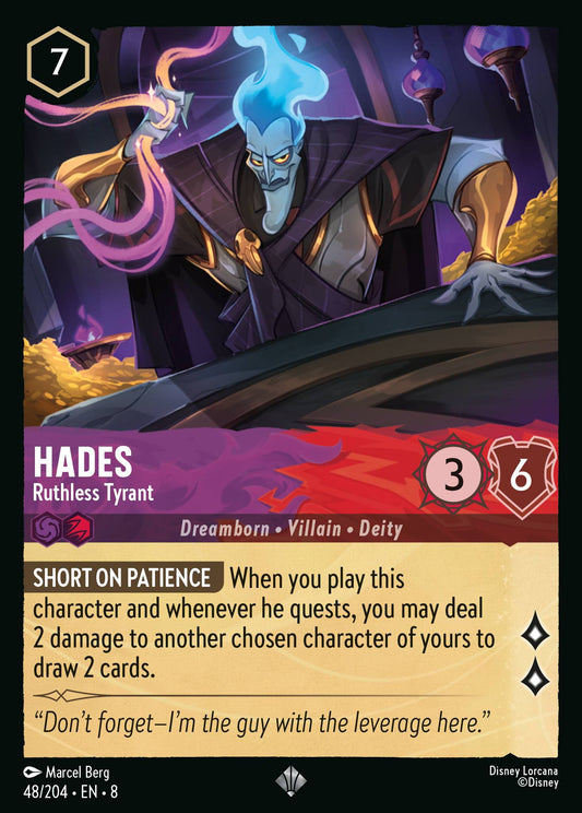 Hades - Ruthless Tyrant - Super Rare Normal Disney Lorcana card from The Reign of Jafar