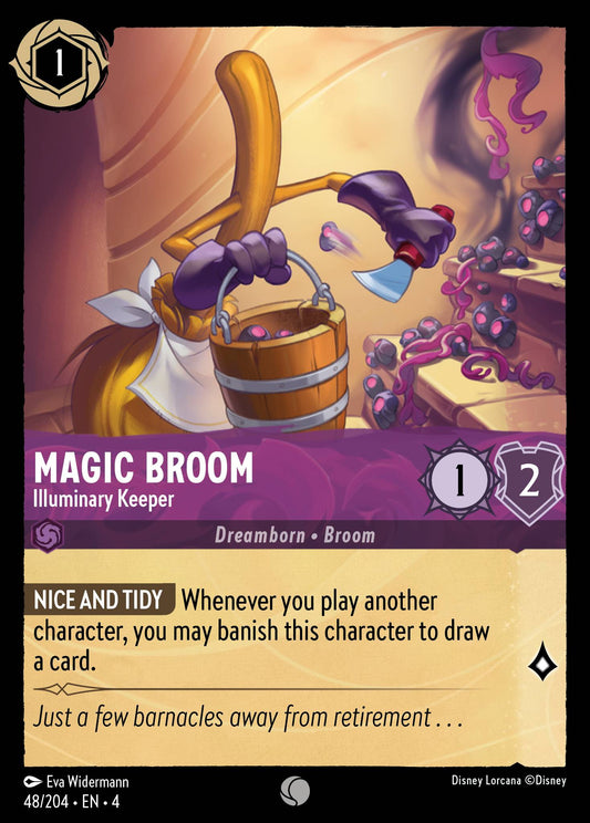Magic Broom - Illuminary Keeper - Common Normal Disney Lorcana card from Ursula's Return