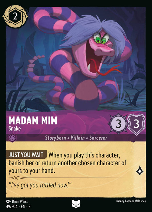 Madam Mim - Snake - Uncommon Normal Disney Lorcana card from Rise of the Floodborn