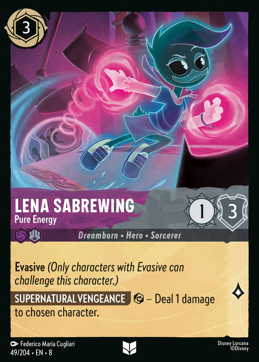 Lena Sabrewing - Pure Energy - Uncommon Normal Disney Lorcana card from The Reign of Jafar