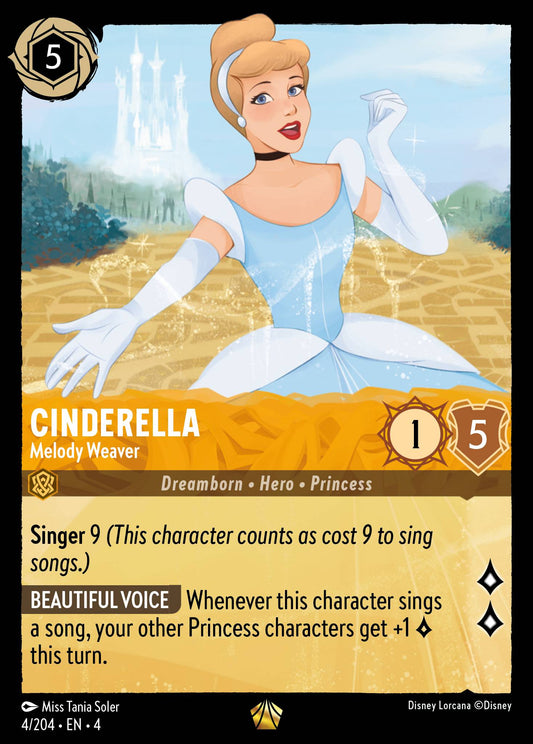 Cinderella - Melody Weaver - Legendary Normal Disney Lorcana card from Ursula's Return