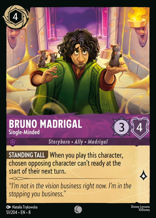 Bruno Madrigal - Single-Minded - Common Normal Disney Lorcana card from The Reign of Jafar