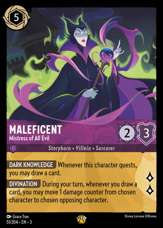Maleficent - Mistress of All Evil - Legendary Normal Disney Lorcana card from Into the Inklands