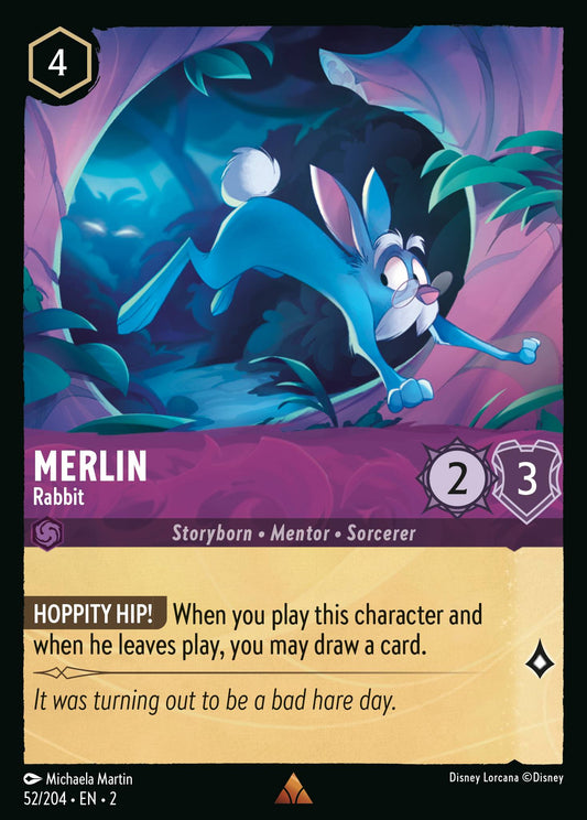 Merlin - Rabbit - Rare Normal Disney Lorcana card from Rise of the Floodborn