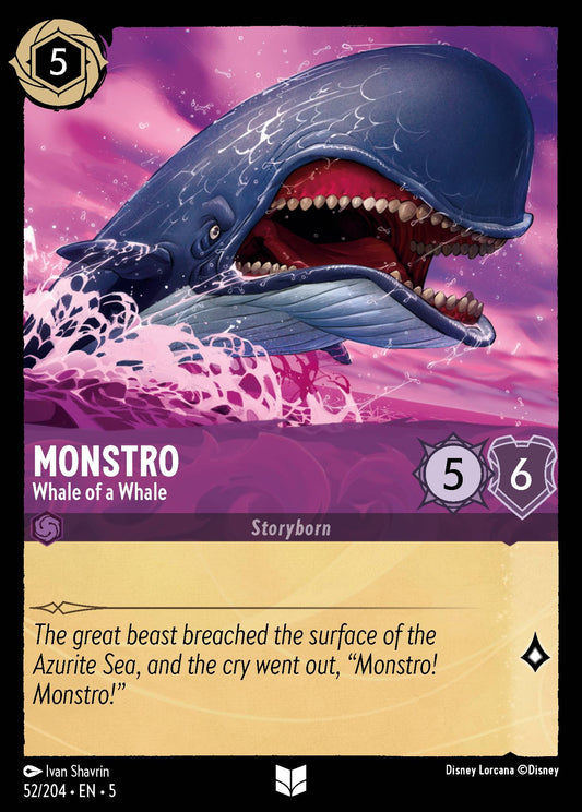 Monstro - Whale of a Whale - Uncommon Normal Disney Lorcana card from Shimmering Skies