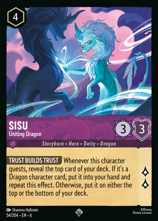 Sisu - Uniting Dragon - Super Rare Normal Disney Lorcana card from Azurite Sea