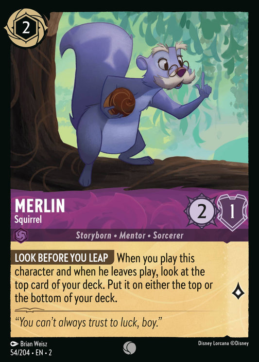 Merlin - Squirrel - Common Normal Disney Lorcana card from Rise of the Floodborn