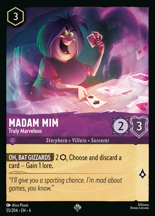 Madam Mim - Truly Marvelous - Super Rare Normal Disney Lorcana card from Azurite Sea