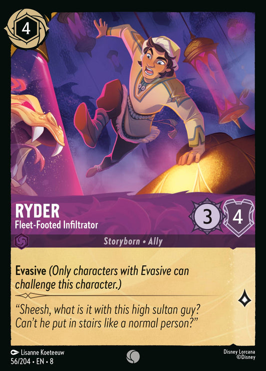 Ryder - Fleet-Footed Infiltrator - Common Normal Disney Lorcana card from The Reign of Jafar