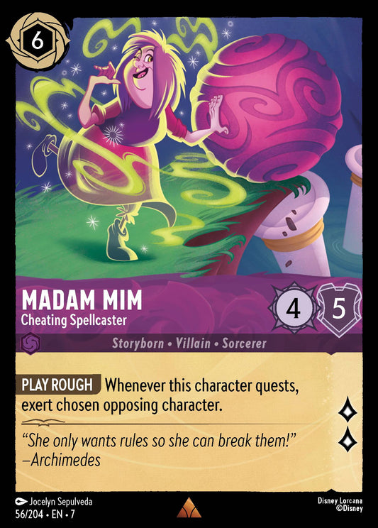 Madam Mim - Cheating Spellcaster - Rare Normal Disney Lorcana card from Archazia's Island