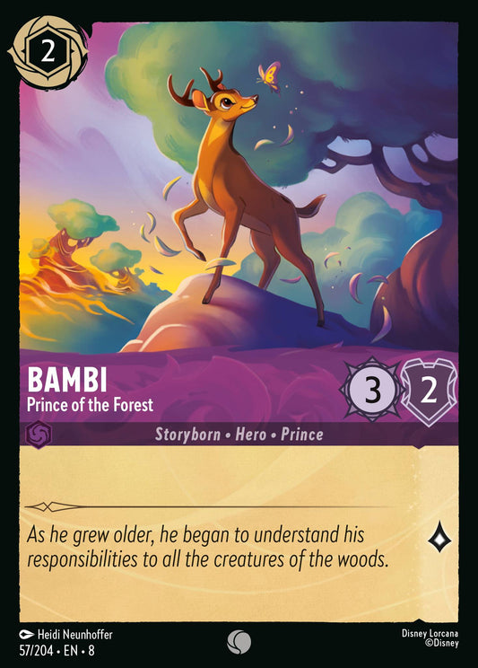 Bambi - Prince of the Forest - Common Normal Disney Lorcana card from The Reign of Jafar