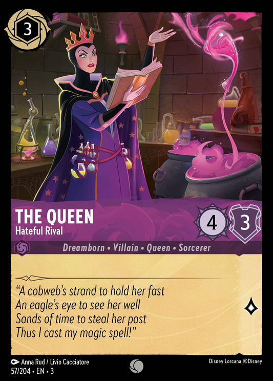 The Queen - Hateful Rival - Common Normal Disney Lorcana card from Into the Inklands