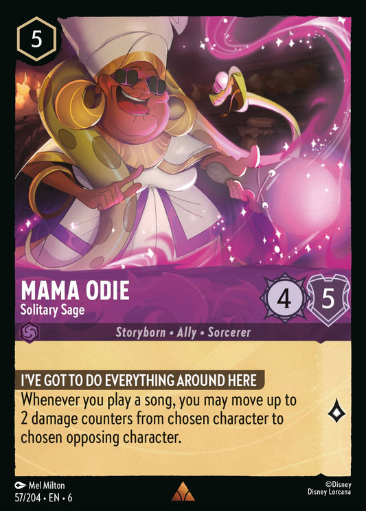 Mama Odie - Solitary Sage - Rare Normal Disney Lorcana card from Azurite Sea