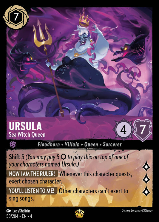 Ursula - Sea Witch Queen - Legendary Normal Disney Lorcana card from Ursula's Return