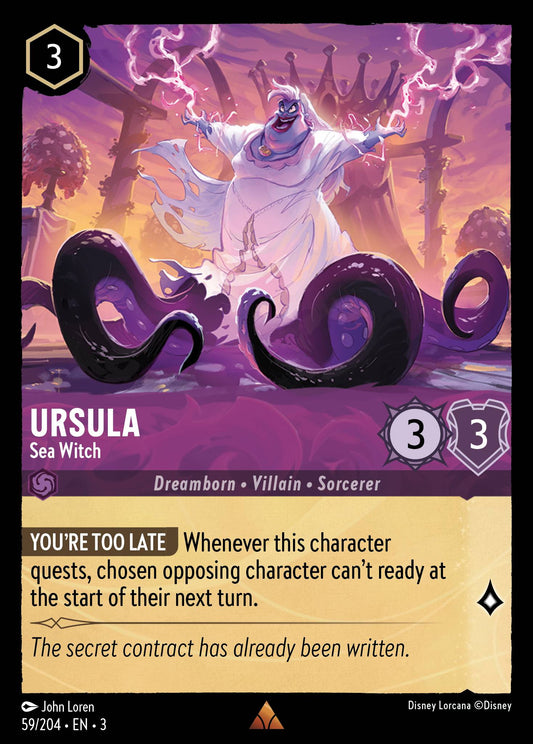 Ursula - Sea Witch - Rare Normal Disney Lorcana card from Into the Inklands