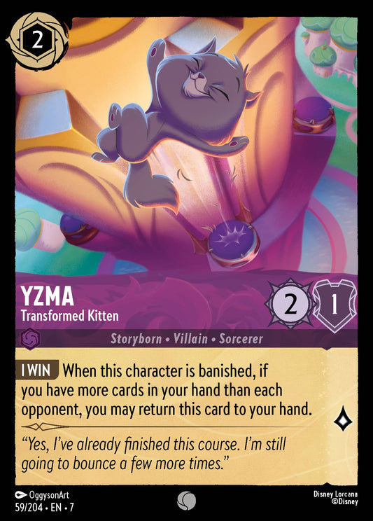 Yzma - Transformed Kitten - Common Normal Disney Lorcana card from Archazia's Island