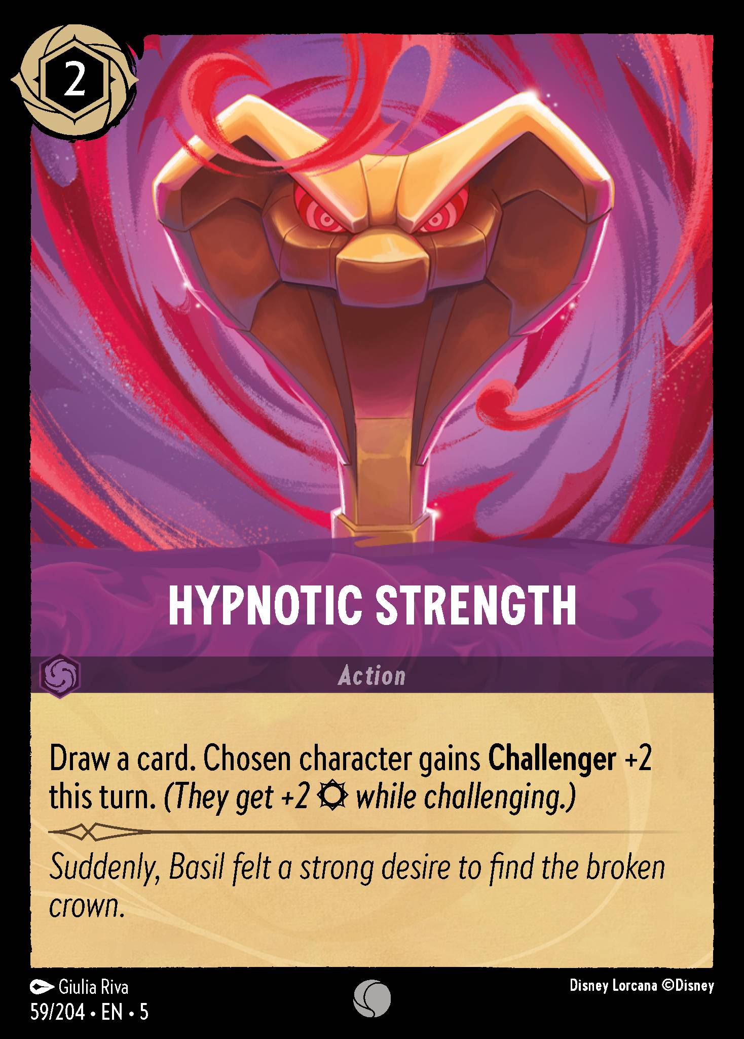 Hypnotic Strength - Common Normal Disney Lorcana card from Shimmering Skies