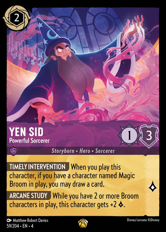 Yen Sid - Powerful Sorcerer - Legendary Normal Disney Lorcana card from Ursula's Return