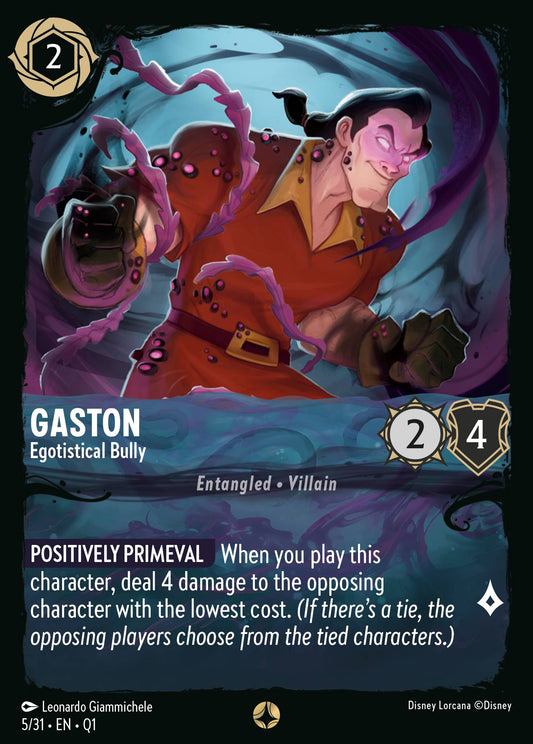 Gaston - Egotistical Bully - Special Normal Disney Lorcana card from Unknown Set