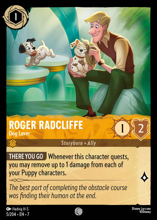 Roger Radcliffe - Dog Lover - Common Normal Disney Lorcana card from Archazia's Island