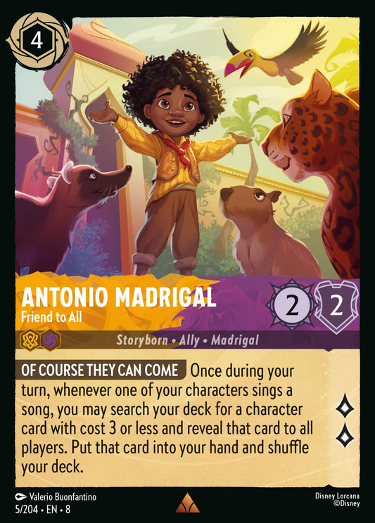Antonio Madrigal - Friend to All - Rare Normal Disney Lorcana card from The Reign of Jafar