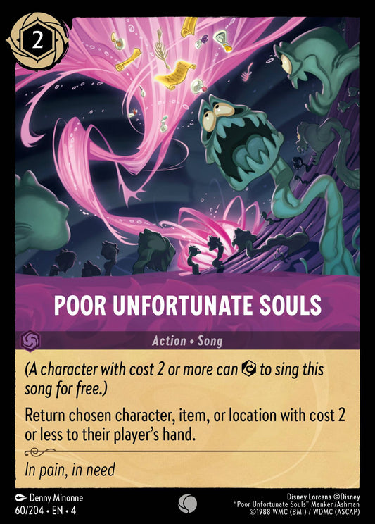 Poor Unfortunate Souls - Common Normal Disney Lorcana card from Ursula's Return
