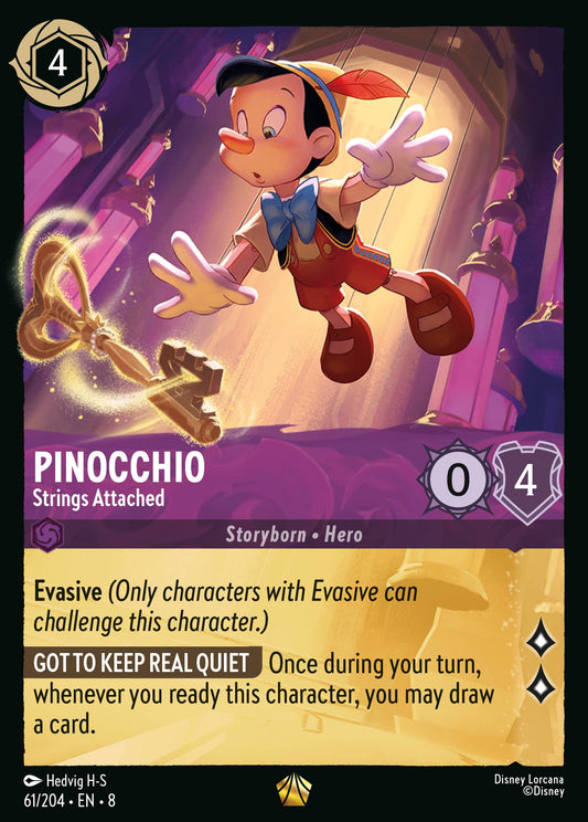 Pinocchio - Strings Attached - Legendary Normal Disney Lorcana card from The Reign of Jafar