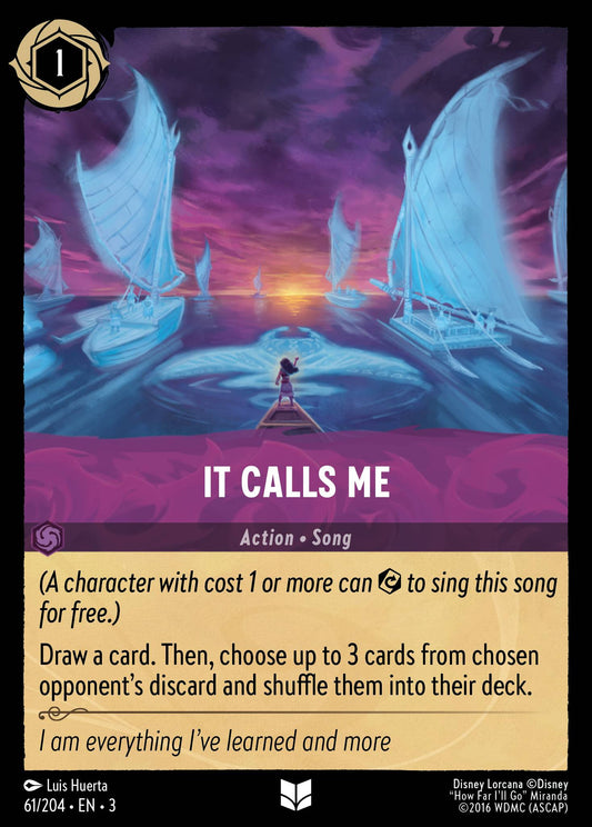 It Calls Me - Uncommon Normal Disney Lorcana card from Into the Inklands