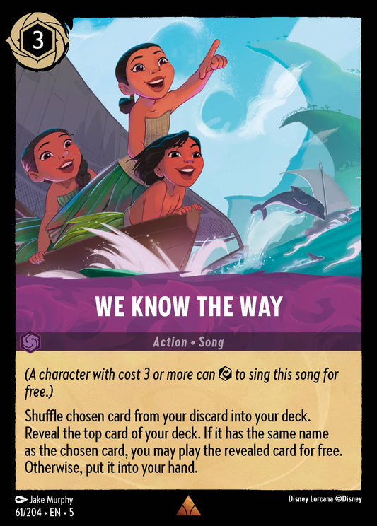 We Know the Way - Rare Normal Disney Lorcana card from Shimmering Skies