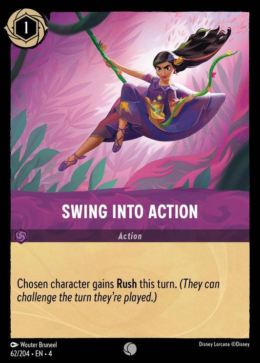 Swing into Action - Common Normal Disney Lorcana card from Ursula's Return