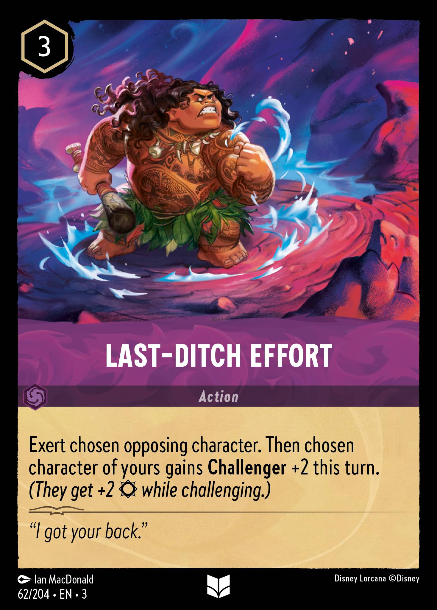 Last-Ditch Effort - Uncommon Normal Disney Lorcana card from Into the Inklands
