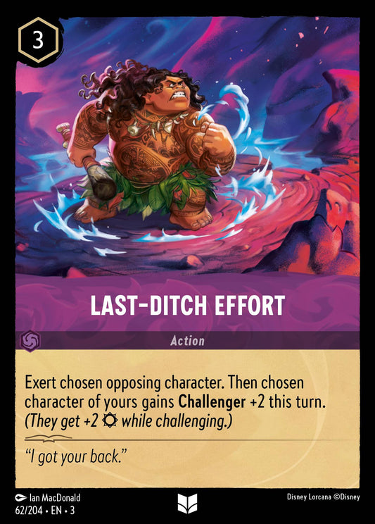 Last-Ditch Effort - Uncommon Normal Disney Lorcana card from Into the Inklands
