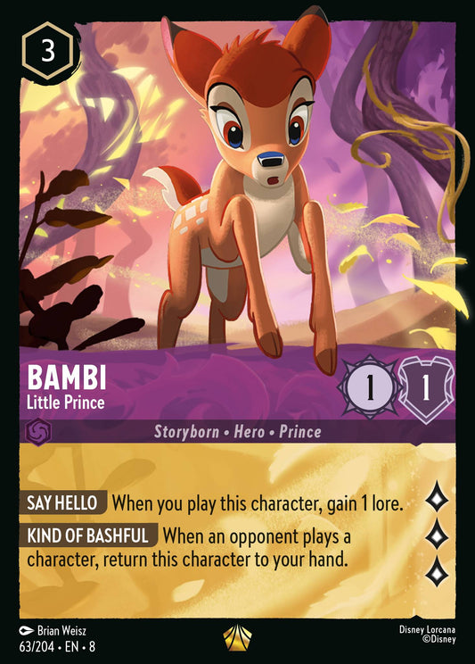 Bambi - Little Prince - Legendary Normal Disney Lorcana card from The Reign of Jafar