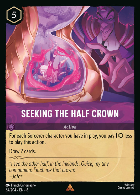 Seeking the Half Crown - Rare Normal Disney Lorcana card from Azurite Sea