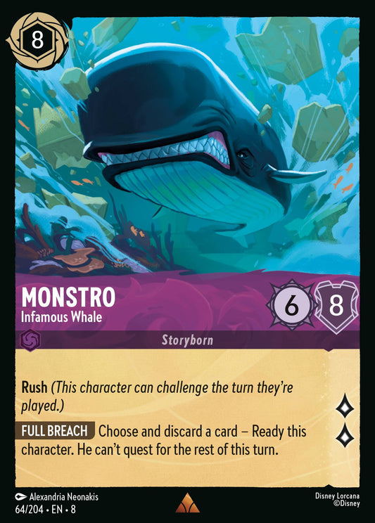 Monstro - Infamous Whale - Rare Normal Disney Lorcana card from The Reign of Jafar