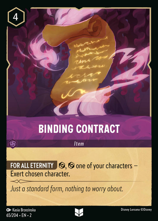 Binding Contract - Uncommon Normal Disney Lorcana card from Rise of the Floodborn