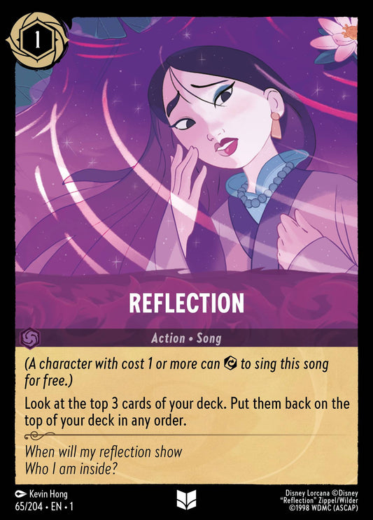 Reflection - Uncommon Normal Disney Lorcana card from The First Chapter