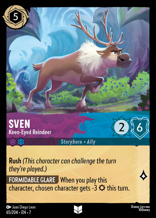 Sven - Keen-Eyed Reindeer - Uncommon Normal Disney Lorcana card from Archazia's Island