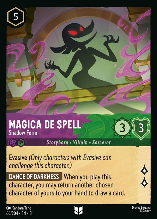 Magica De Spell - Shadow Form - Uncommon Normal Disney Lorcana card from The Reign of Jafar
