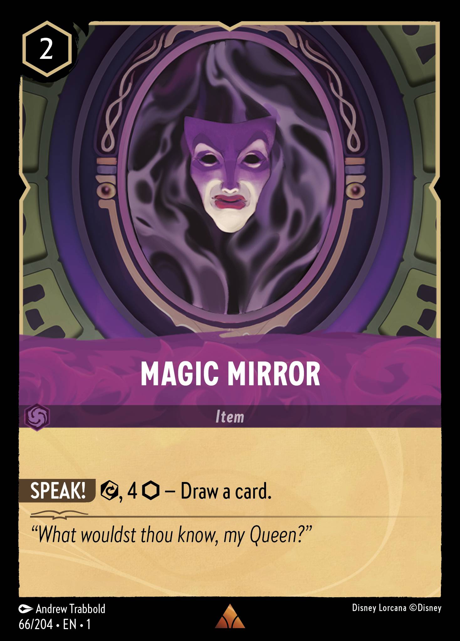Magic Mirror - Rare Normal Disney Lorcana card from The First Chapter