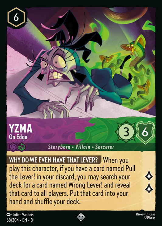 Yzma - On Edge - Super Rare Normal Disney Lorcana card from The Reign of Jafar