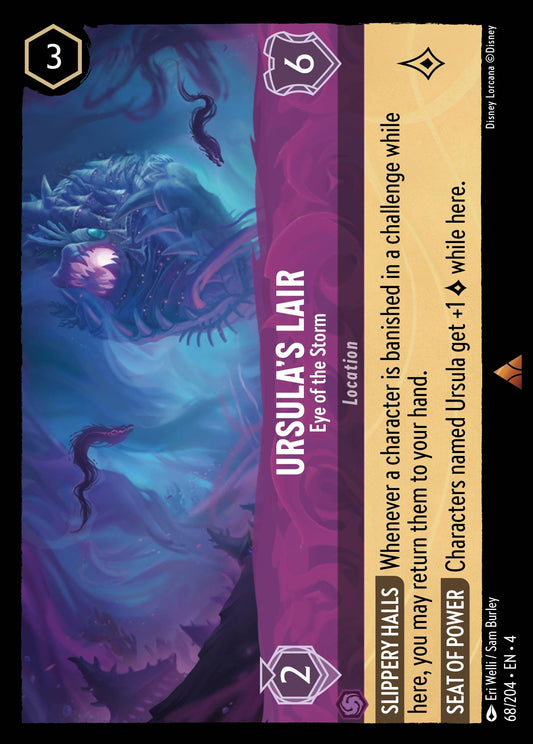 Ursula's Lair - Eye of the Storm - Rare Normal Disney Lorcana card from Ursula's Return