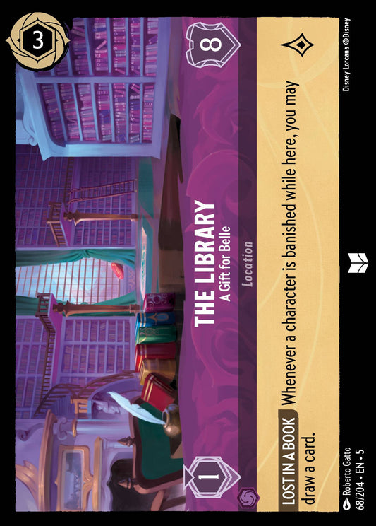 The Library - A Gift for Belle - Uncommon Normal Disney Lorcana card from Shimmering Skies