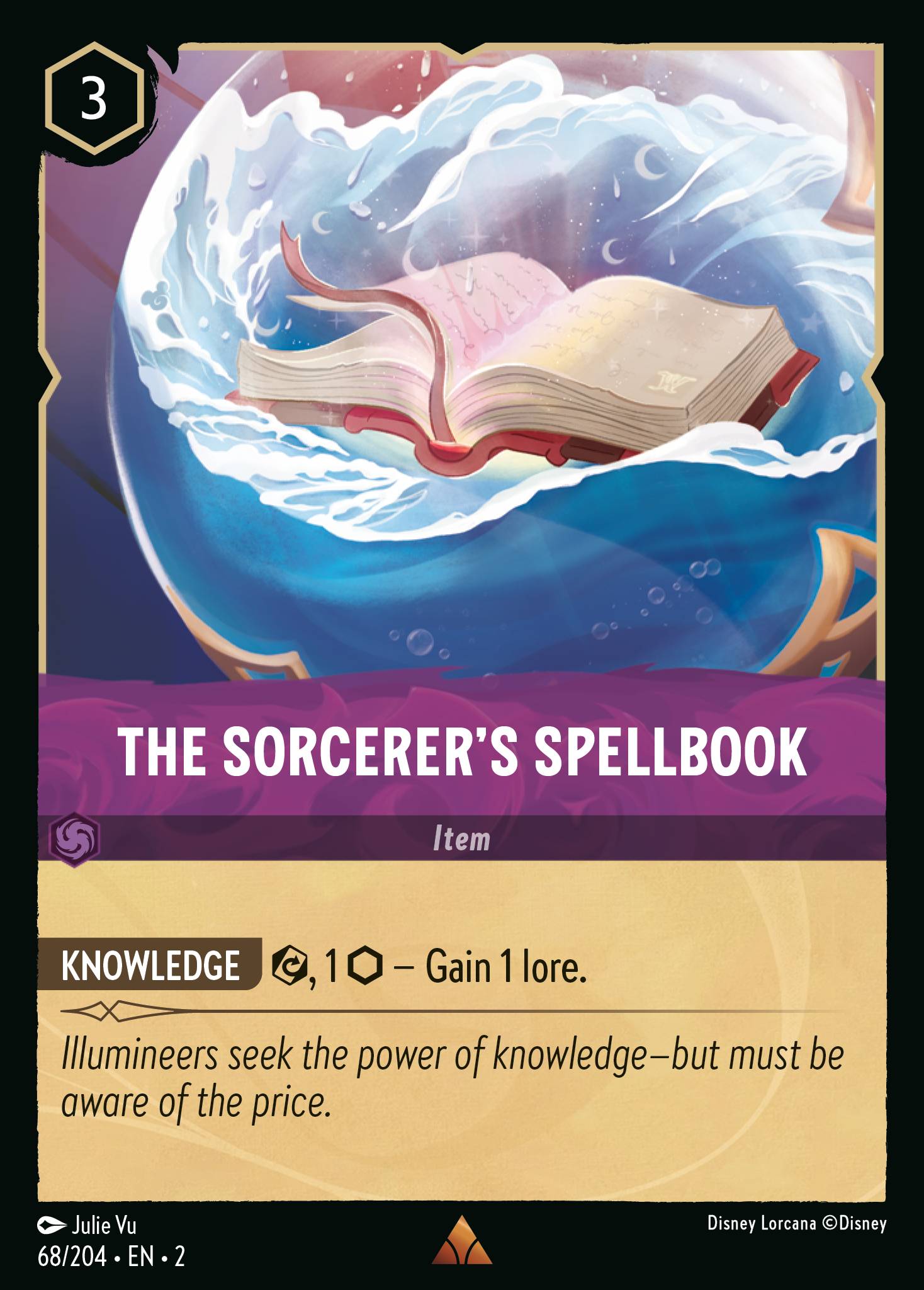 The Sorcerer's Spellbook - Rare Normal Disney Lorcana card from Rise of the Floodborn