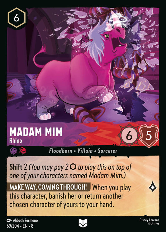 Madam Mim - Rhino - Uncommon Normal Disney Lorcana card from The Reign of Jafar